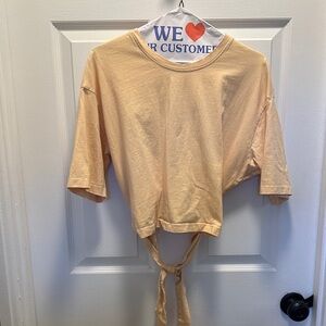 Universal Thread Apricot Tie-back Tee